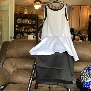 White with black trim dress. Size xsmall
